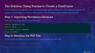 How to Parse Information from a PDF and Create a DataFrame