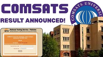 COMSATS NTS Results I How to Check COMSATS NTS Result 2025 I COMSAST NTS Result 2025