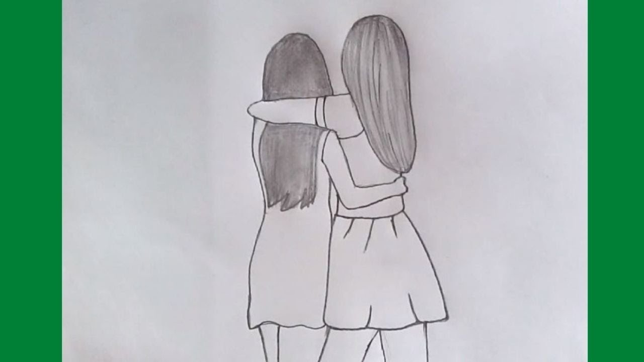 Best Friends Drawing Easy | Best Friends Forever | BFF Drawing ...