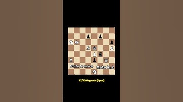 Hard mate in 2| Daily chess puzzles #chess #chesspuzzles #chesspuzzle ￼