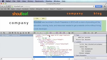 How to use the DOM Inspector in Safari (Mac)