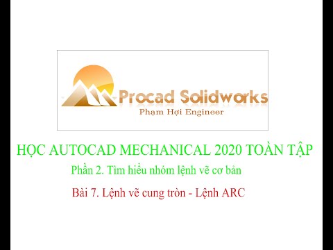 Video Bài 7. Lệnh vẽ cung tròn - Lệnh ARC trong Autocad - youtube