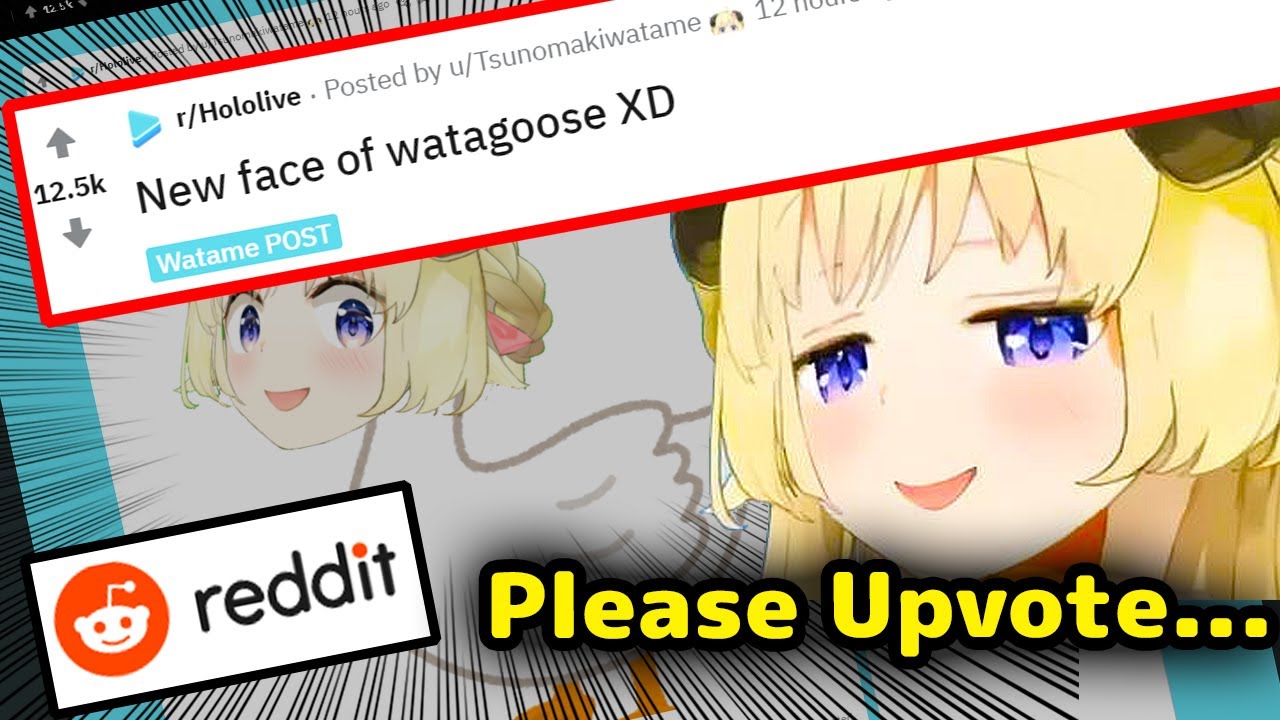 Watame Makes Reddit Post Live on Stream WataGoose【ENG Sub/Hololive】