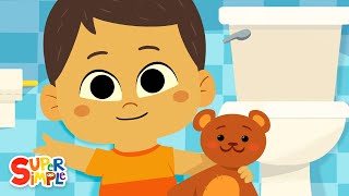 Sitting On The Potty | Kids Songs | Super Simple Songs - music for 2 year olds to dance to