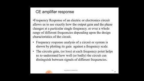 Frequency response of ce amplifier unit 2