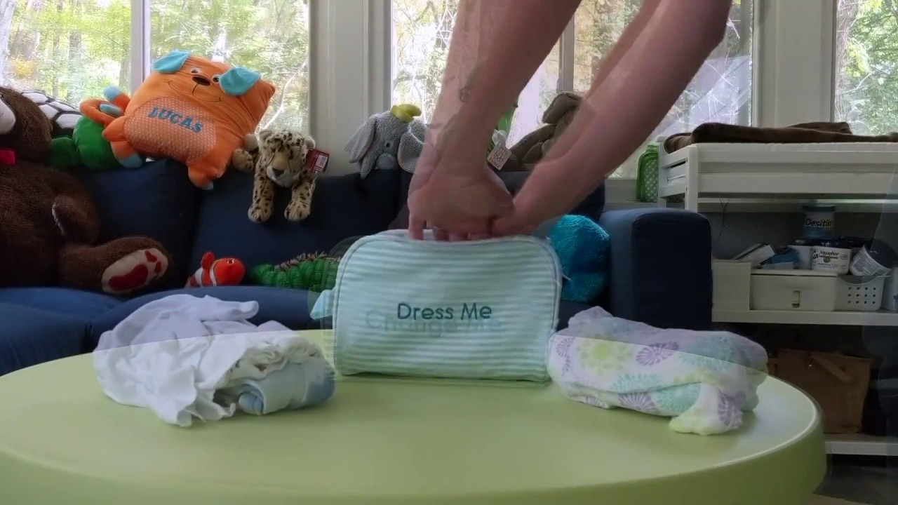 Easy Baby - Diaper, Bottle, and Supplies - Organizer Pouches - Change,  Feed, and Dress Me (4 Pack Seersucker) | Organizing Packing Tote Cubes for  Baby