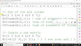 Operations on Matrices in MATLAB Part 2 | Computing Tools for Mathematics Lecture 3 screenshot 3