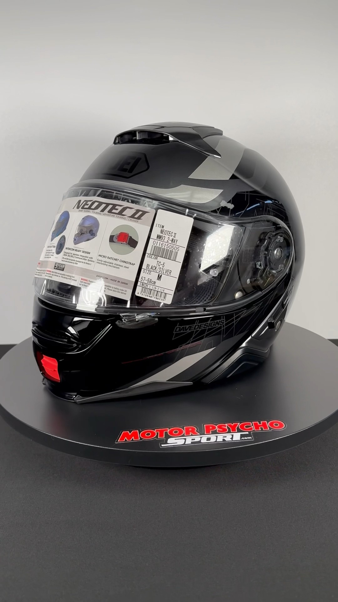 Shoei Neotec II MM93 Collection 2-Way Modular Helmet - TC-5 Black