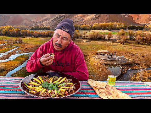 زندگی روستایی - کباب گوشت سرخ شده با چیپس