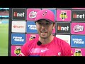 Sydney Sixers batter Justin Avendano spoke to media after last night's loss to the Strikers