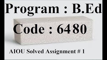 AIOU Code 6480 Solved Assignment No 1 Autumn 2023 | Baloch Academy