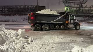 Dump Truck Dumping Snow and ICE ❄️ #trucks