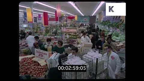 1960s Busy Canadian Supermarket,  HD from 35mm | Kinolibrary