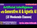 Artificial Intelligence (15 Weekends Classes) tutorial || by Arjun Srikanth On 21-09-2025@9:30AM IST