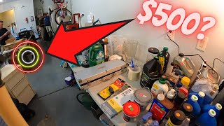 No one saw this item hiding under the table at this yard sale!