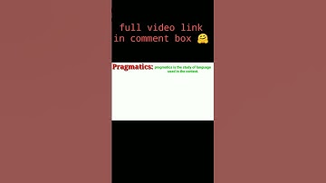 what is pragmatics? defination of pragmatics in language and linguistics.#shorts #linguistic