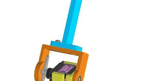 Support animation with ball bearing for MG90S engine.