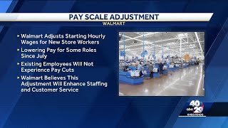Walmart cuts starting hourly pay for some workers
