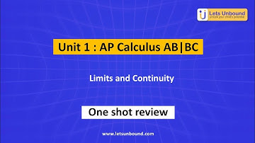 Unit 1 | Limits and Continuity | AP Calculus AB/BC | One-Shot Review