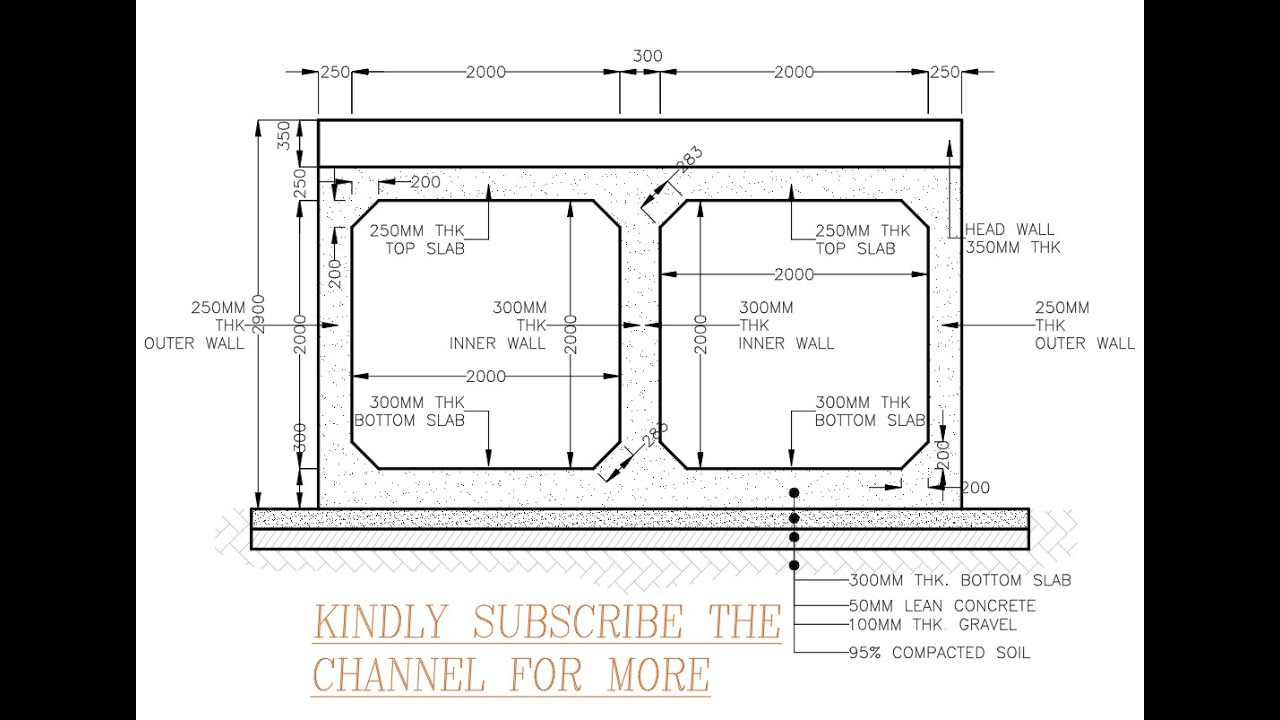 how-to-draw-rcc-box-culvert-front-view-with-details-step-by-step-youtube