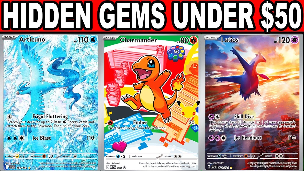 pokemon cards under $50 Card Price Check before you invest! | 1-week price shift. Another affordable set to obtain for many collectors! Which one are you picking up? 35 MUST-HAVE Pokemon Cards Under