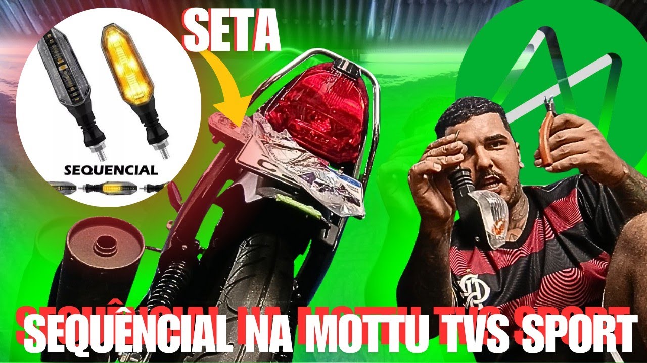 Seta sequêncial na Mottu TVS sport - Passo a Passo como instalar *veja isso