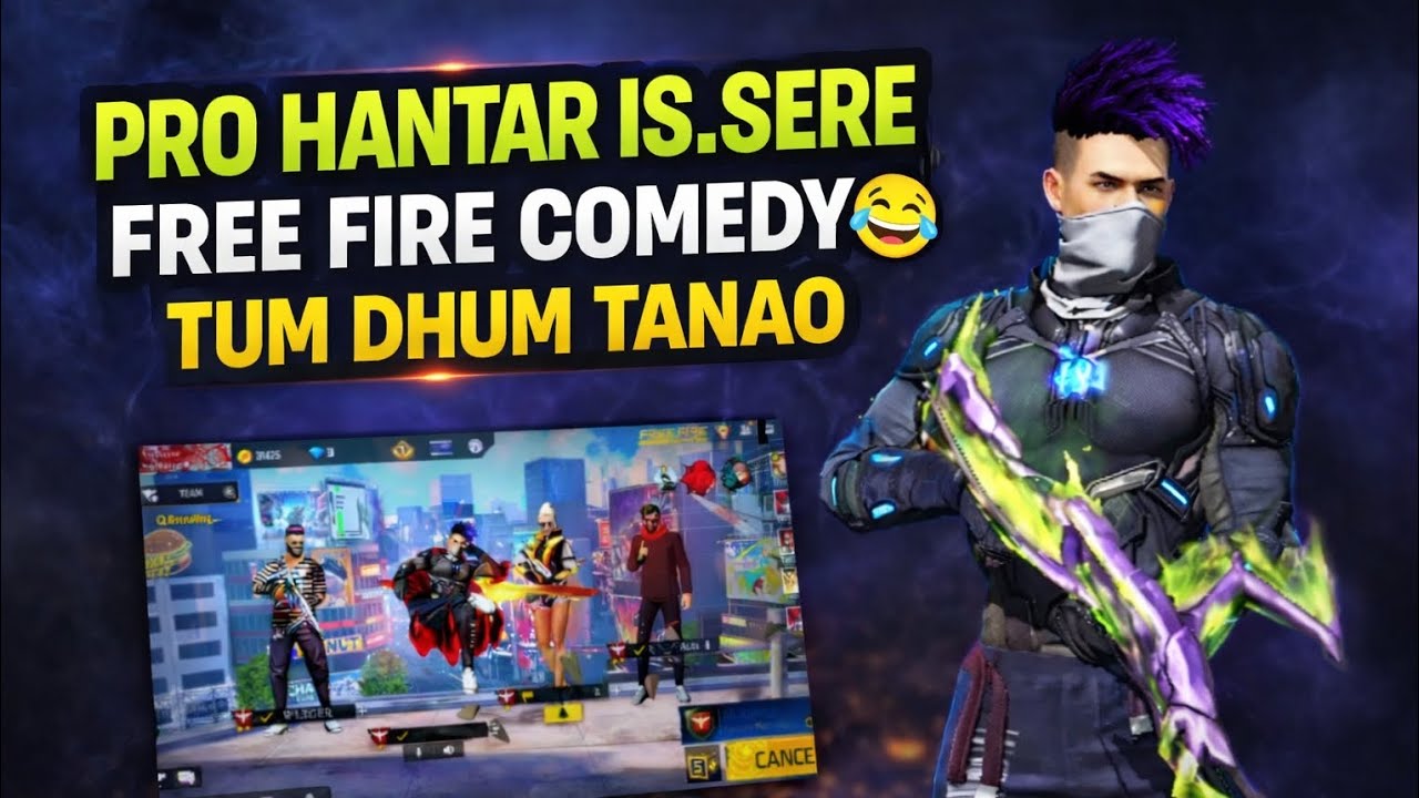 Pro hunter new video Free fire comedy video tum dhum Tanao Krish ka gana sunega 😂🤣🤣