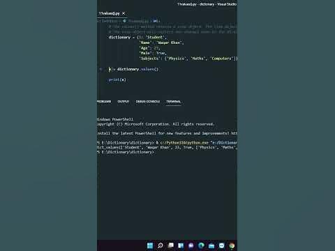 values method in dictionary | python built-in methods | python ...