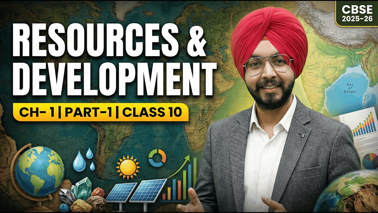 🌍📘 Class 10 Geography | Chapter 1: Resources & Development (Part-1 ...