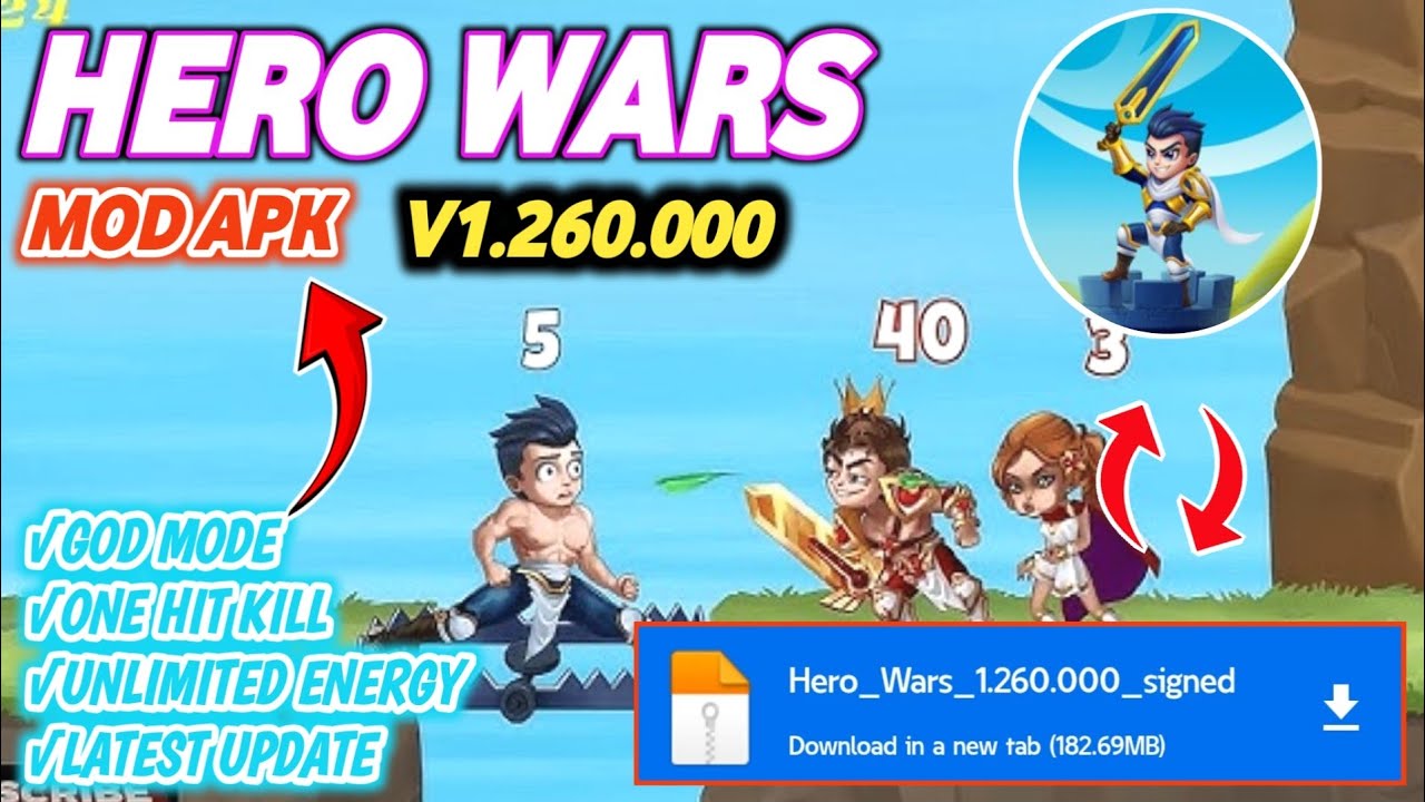 Hero Wars Mod Apk | God Mode, One hit kill, Unlimited Energy | Free Download Hero Wars Mod