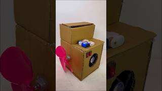 How to make top simple Air Cooler at home with Cardboard DC motor - Air Cooler #shorts