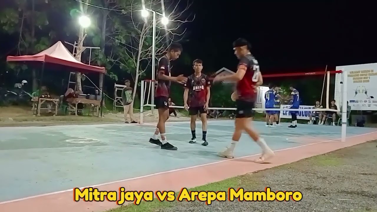 Open turnamen Ulujadi cap putaran ketiga 8 besar. Arepa Mamboro VS Mitra jaya 