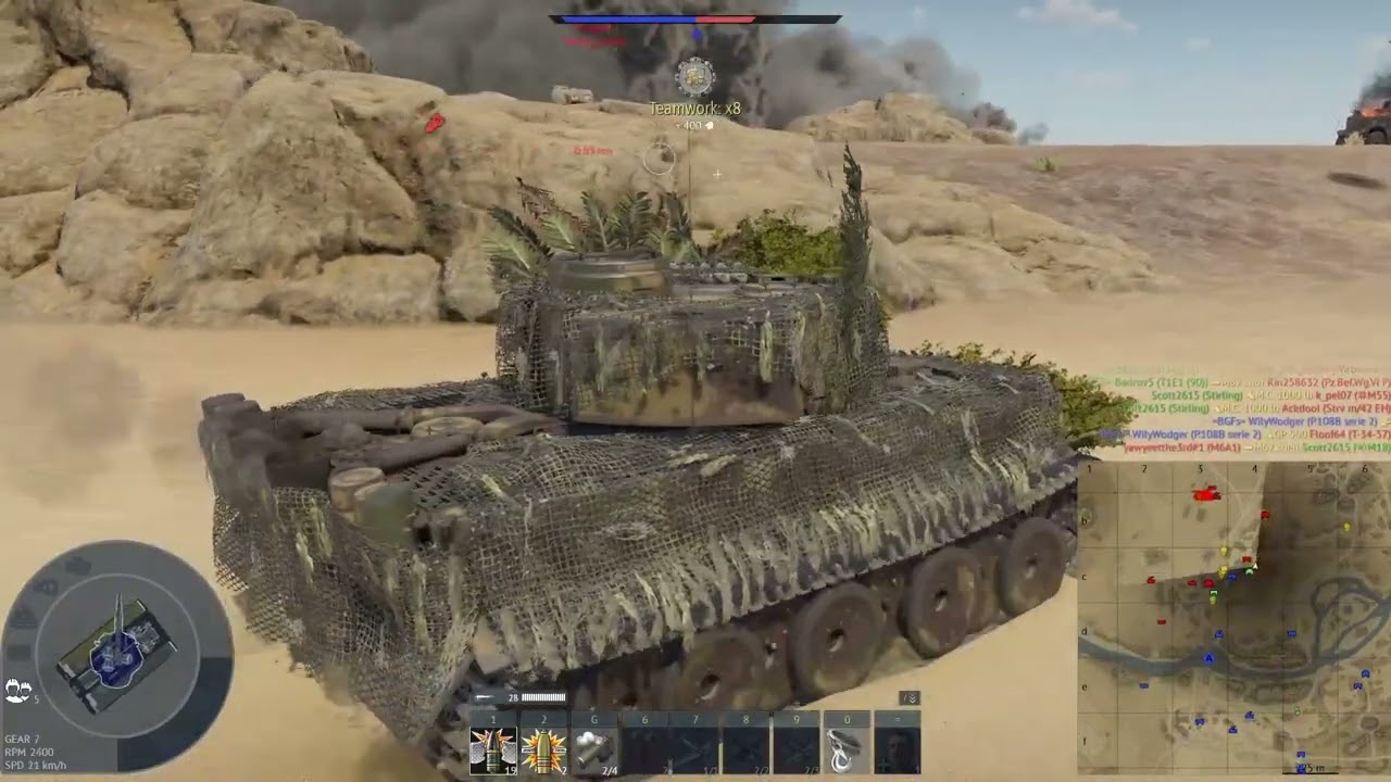 Gameplay WT Tiger OST BR 5.7, Desert 9 SnapDragon