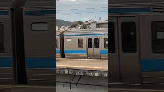 快速南福岡行き千早駅到着