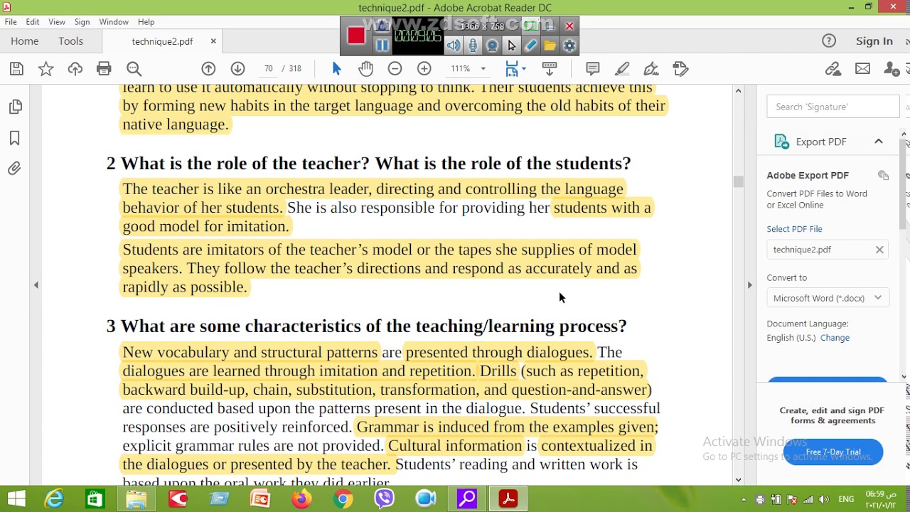 The Audio Lingual Method