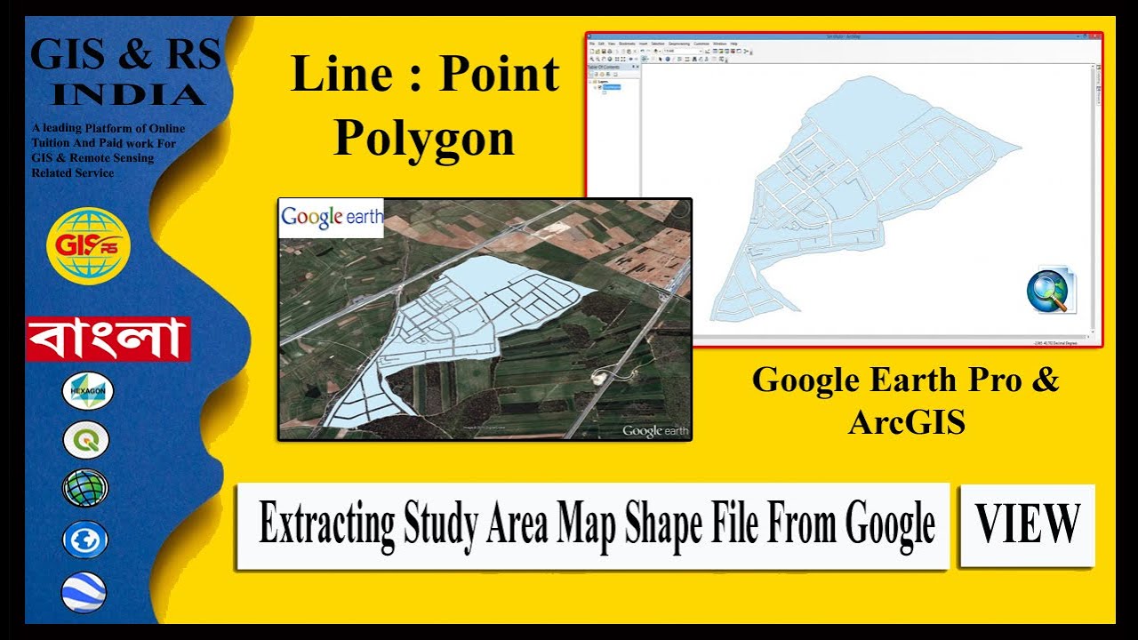 Extracting Creating Study area map from Google earth Pro | Line point ...