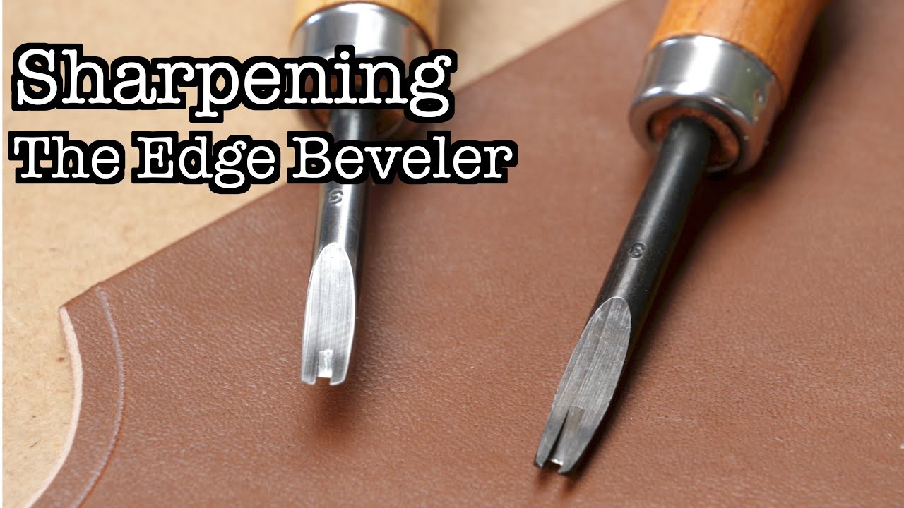 Jieluo À faire soi-même Leather Craft Tool Kit-Edge débridage Beveler Edge Slicker burnis... 