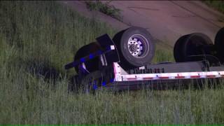 Jacknifed tractor trailer causing delays near I 270, I 44; driver injured