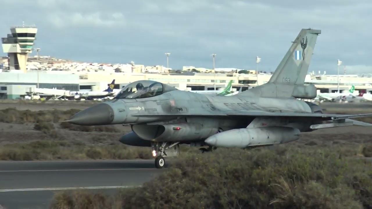 Greece Air Force Lockheed Martin F-16C Fighting Falcon 063 Taxing Gran Canaria GCLP