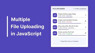 Multiple File Uploading in HTML CSS & JavaScript | File Upload with Progress HTML CSS & JavaScript