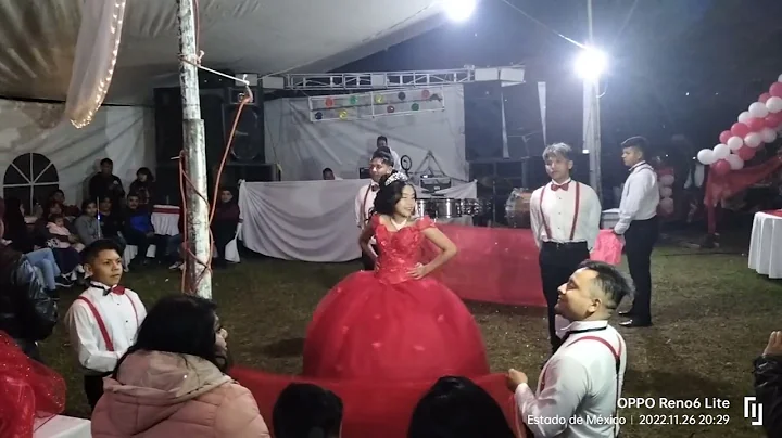 baile de XV aos de naomi cuevas y su corte de honor