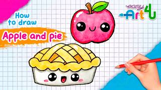 How to draw an APPLE PIE 🥧 | Easy drawing step by step ⭐