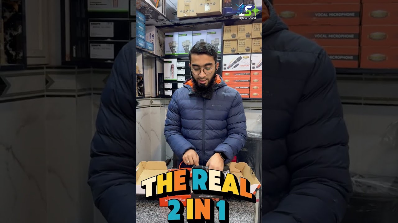 Dual Mode Microphone | Wired & Wireless | Rechargeable Battery | Clear Voice Pickup 