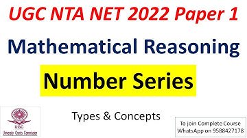 Number Series| Mathematical Reasoning | UGC NET 2022 Paper 1