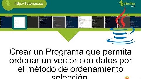 ciclo for -- java (ordenamiento selección)