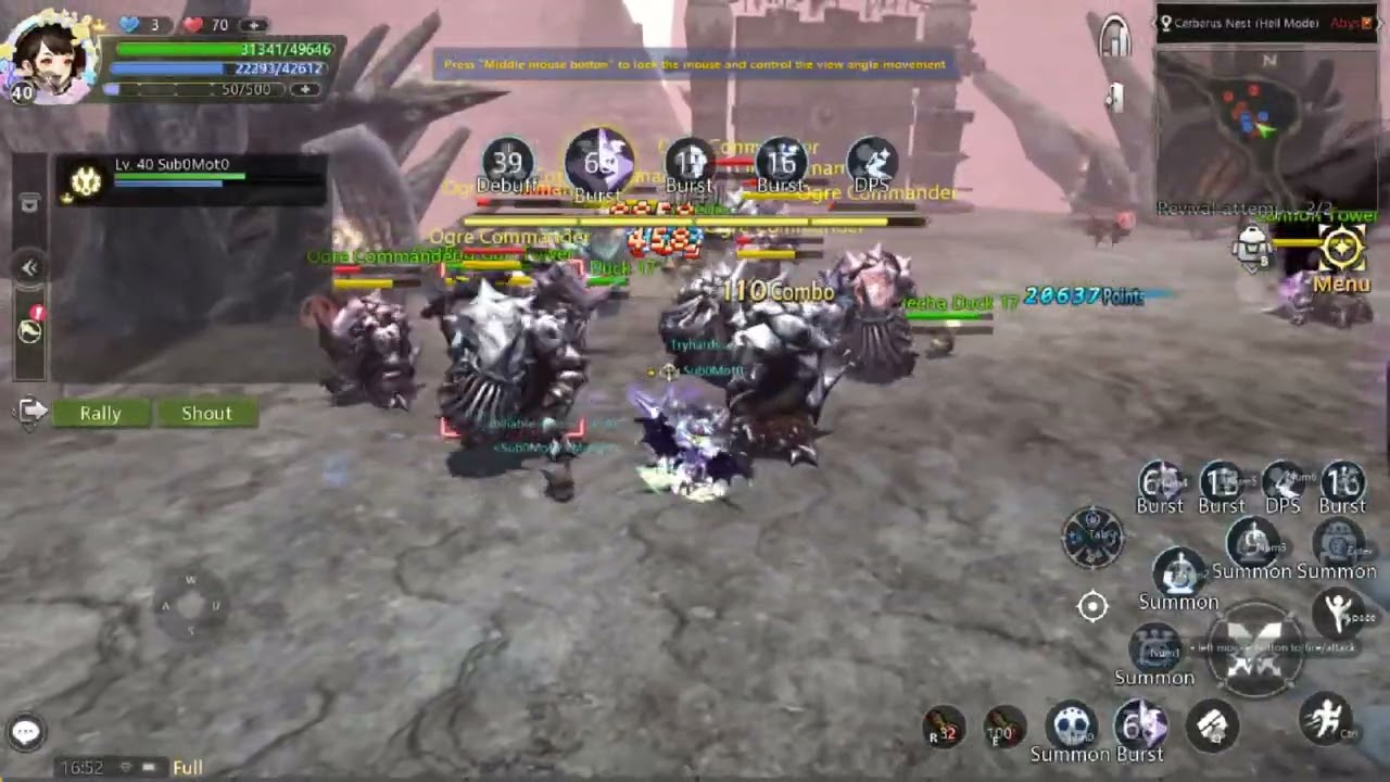 Dragon Nest M Classic: Cerberus Hell Mode - SOLO (Engineer POV) Full Run