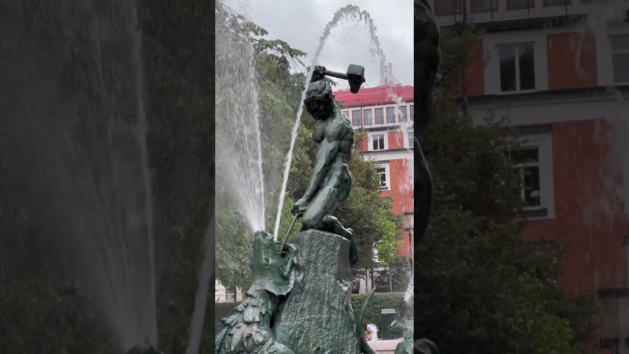 Fountain and Statues at Mariatorget, Stockholm