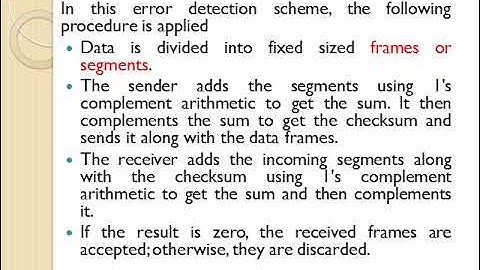 Error Detection and Error Correction Methods- data link layer -functions