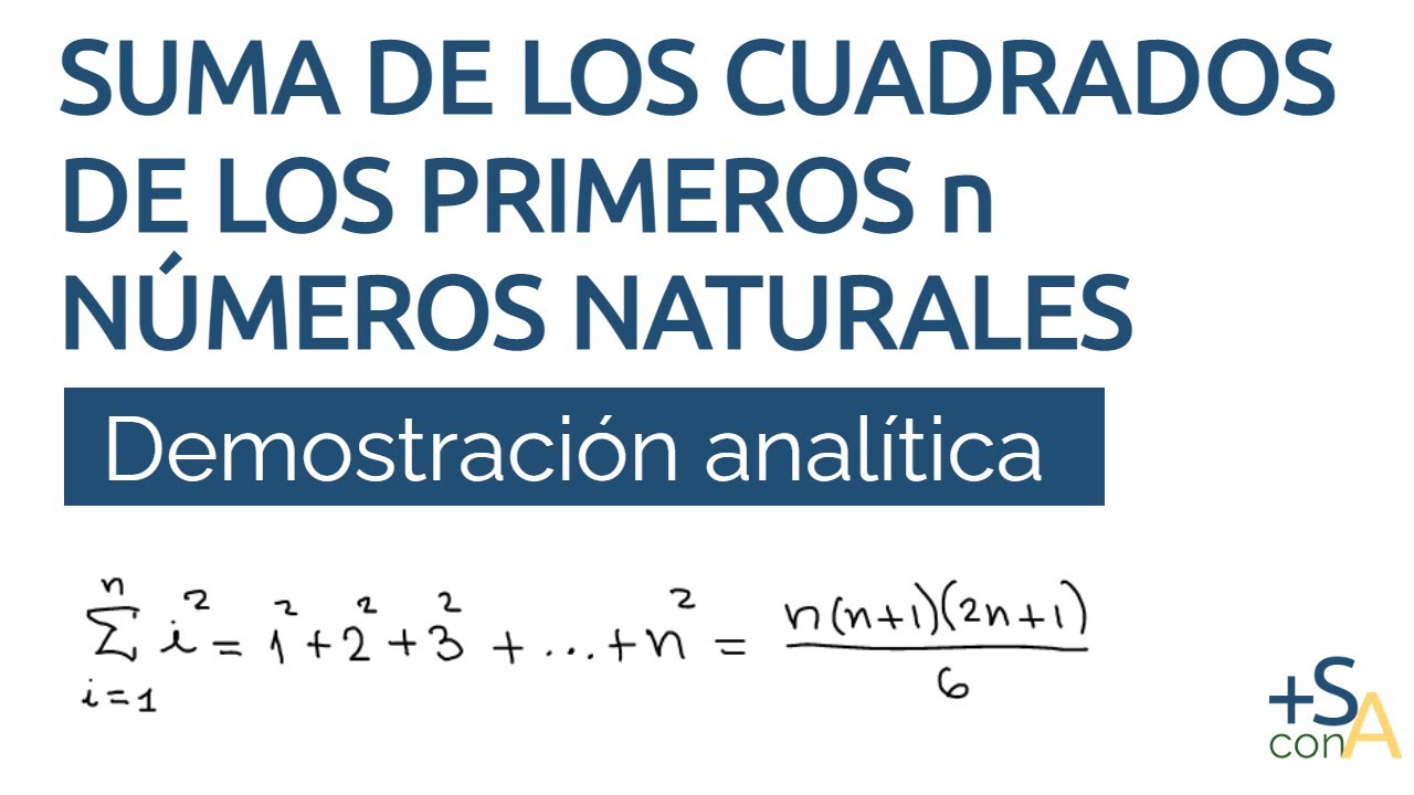 Suma de los cuadrados de los primeros n números naturales: demostración