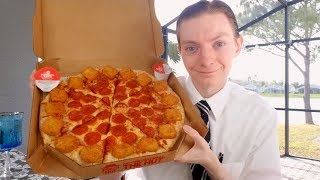 Pizza Hut NEW Mozzarella Poppers Pizza Review! screenshot 1